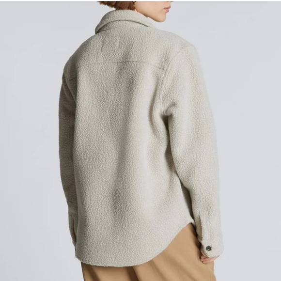 Everlane E3 ReNew Fleece Everyone Overshirt Fleece Button Down Shacket Boho Oat - Picture 2 of 8